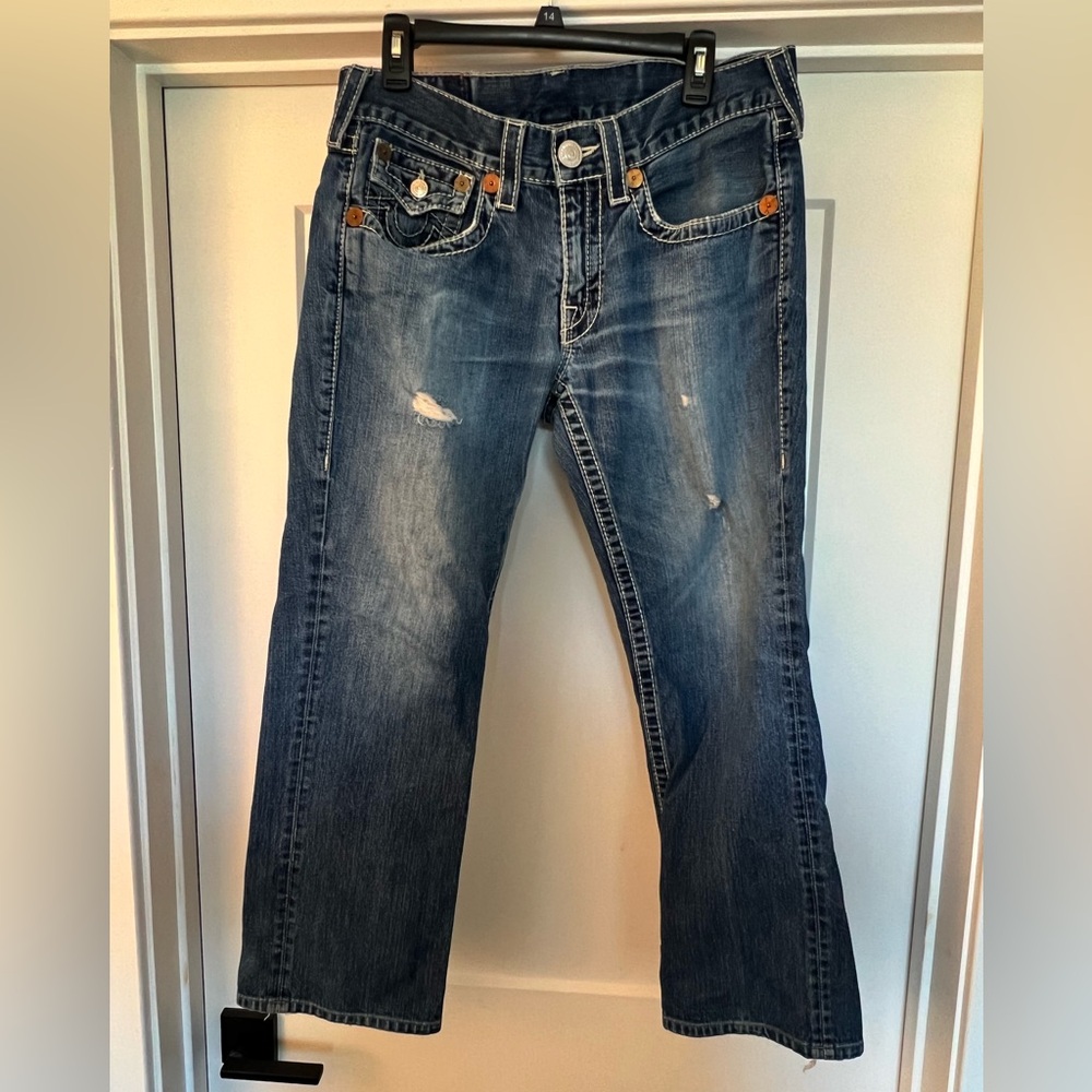 True Religion Dark Blue Bootcut Jeans 32x33